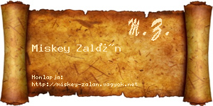 Miskey Zalán névjegykártya