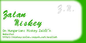 zalan miskey business card